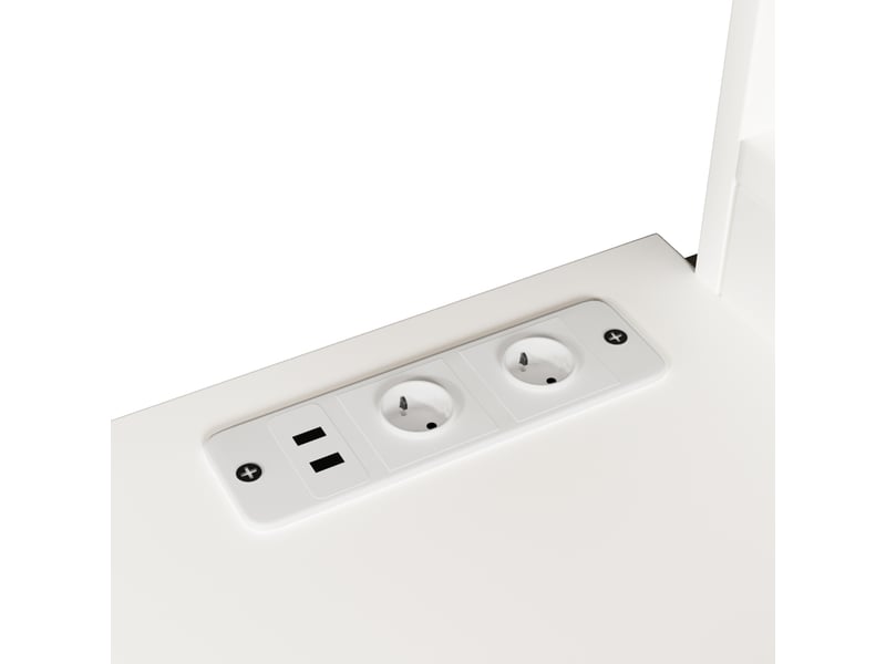 Lit mezzanine enfant 90x200 cm avec led, maison et bureau, pin et mdf, blanc et naturel, sans matelas - Conforama R