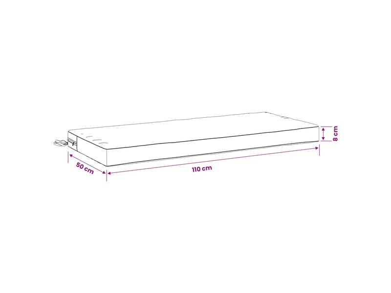 Lot de 2 coussins de banc, coussins d'assise soest 100 % polyester gris cf57247 - Conforama E