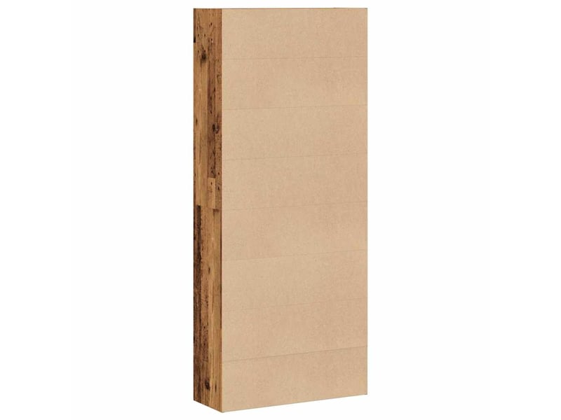  Bibliothèque, meuble de rangement salon vieux bois 80x30x189 cm bois d'ingénierie  - Conforama E