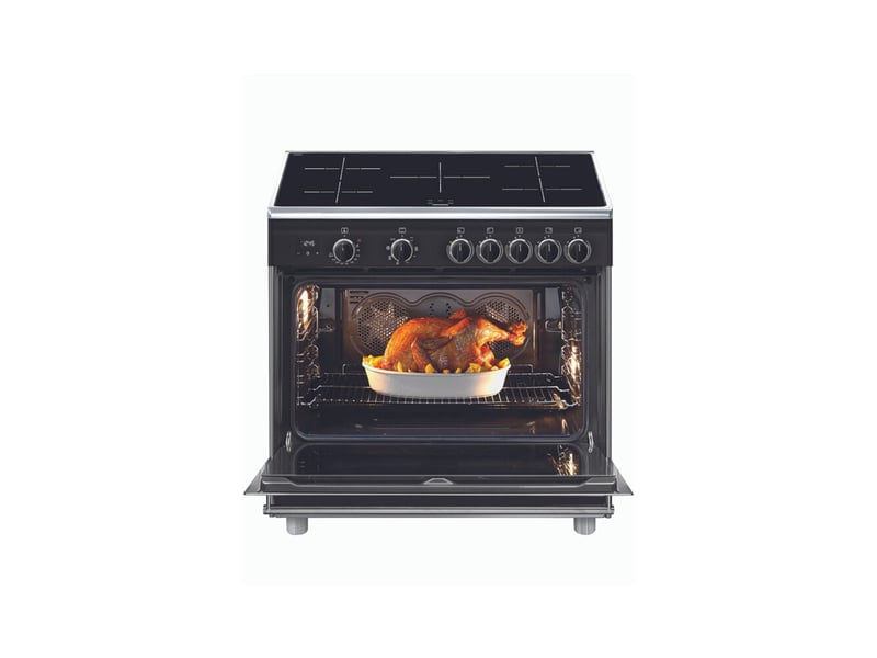  Cuisiniere induction 90x60 avec four multifonction 115 l et 5 foyers 7471831 - Conforama B
