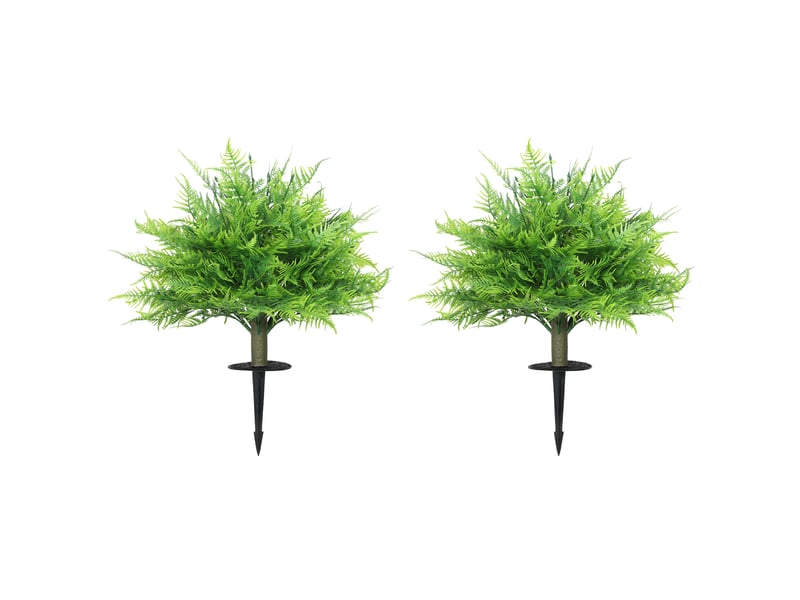  Fougères de boston artificielles, résistantes aux uv, avec tuteurs, lot de 2, 60 cm, pour jardin ou terrasse.  - Conforama A