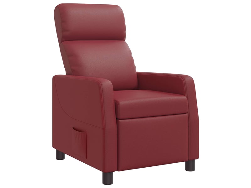 Vidaxl fauteuil inclinable bordeaux simili cuir - Conforama D
