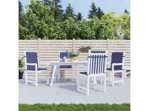 Lot de 4 coussins de dossier, coussins de dos, bleu marine 100 x 50 x 4 cm cf59455