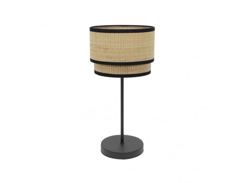  Lampe à poser fabrilamp roque noirnaturel 1 x e27 60 x 30 x 30 cm 172871109 - Conforama A