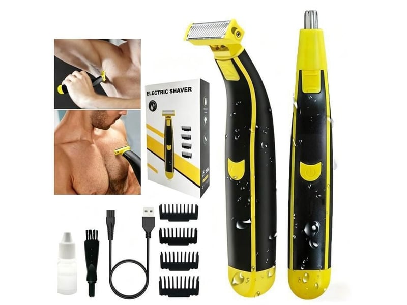  Tondeuse barbe electrique 2 en 1 4 tetes ipx7 rechargeable usb 60 min 413446_AACLB10028_6_DROPFR - Conforama A