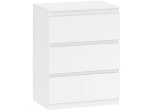 Chiffonnier 3 tiroir(s)    <strong>MIVRAY </strong> <strong></strong> coloris blanc largeur 60 cm hauteur 79 cm