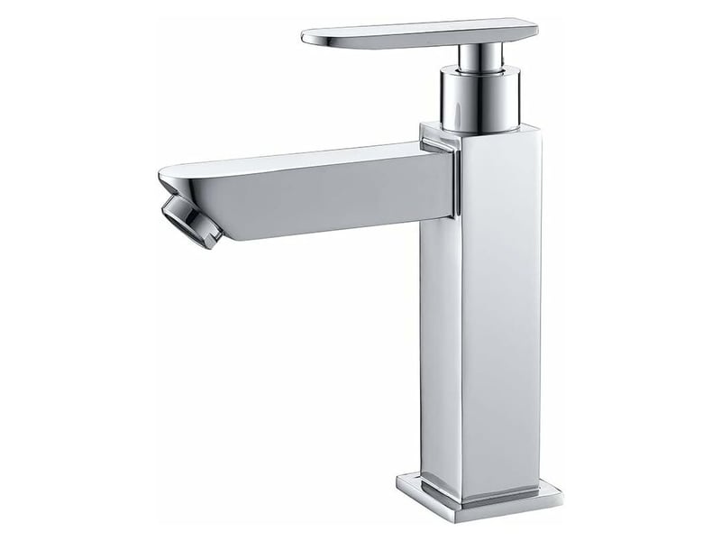  Robinet de salle de bain à eau froide uniquement, mitigeur de lavabo durable en cuivre chromé, cartouche en céramique, aérateur amovible pour un netto GTR02814 - Conforama A