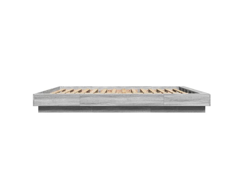  Lit double- lit adulte -  cadre de lit sans matelas sonoma gris 160x200 cm  - Conforama D