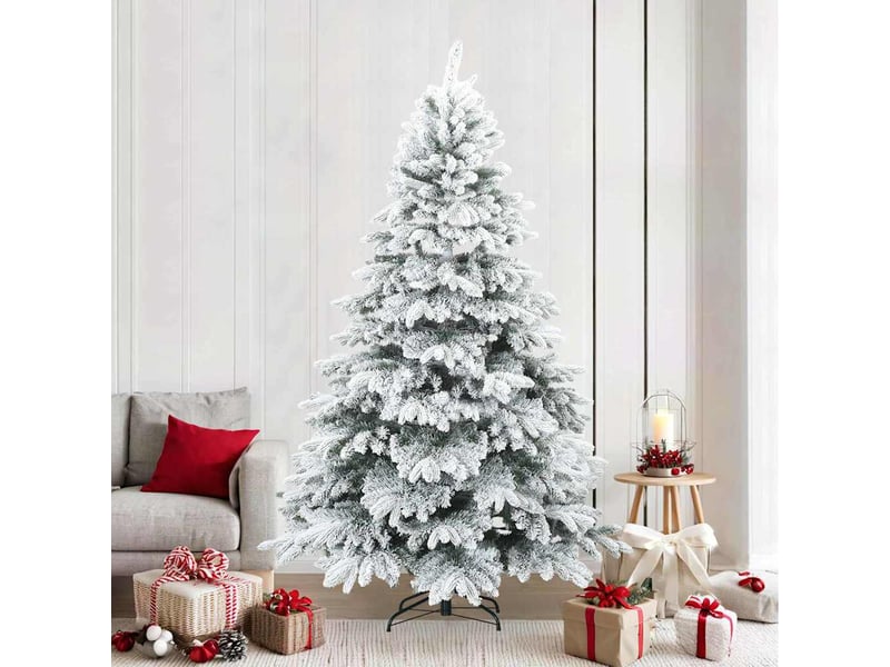  Sapin de noël, arbre de noël artificiel à branches pliantes, duveteux de neige cf61145  - Conforama B