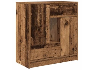 Buffet - bahut - meuble de rangement avec tiroirs et portes vieux bois 70,5x34x74,5 cm