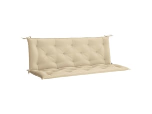 Coussin de banc de jardin, coussin d'assise beige 150x(50+50)x7 cm tissu oxford cf52653