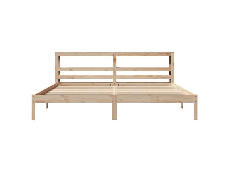  Lit double- lit adulte -  cadre de lit sans matelas 180x200 cm bois massif de pin  - Conforama C
