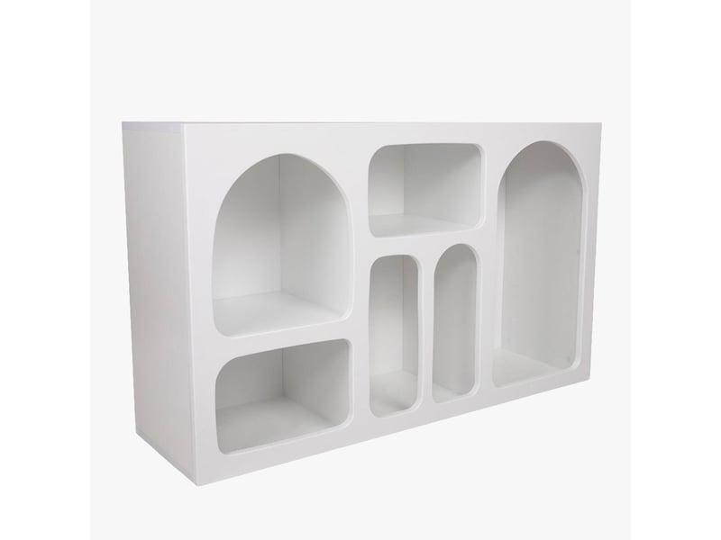  Console avec 6 niches blanc 120 cm  - Conforama C
