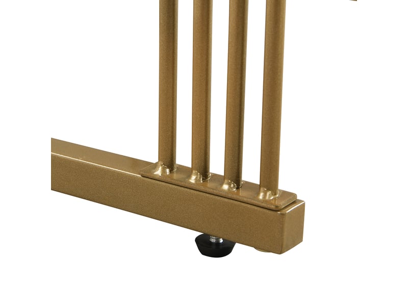 Table basse empilable, table basse blanche, aspect marbre brillant, détails dorés, avec tiroirs, ensemble de 2 pièces  - Conforama R