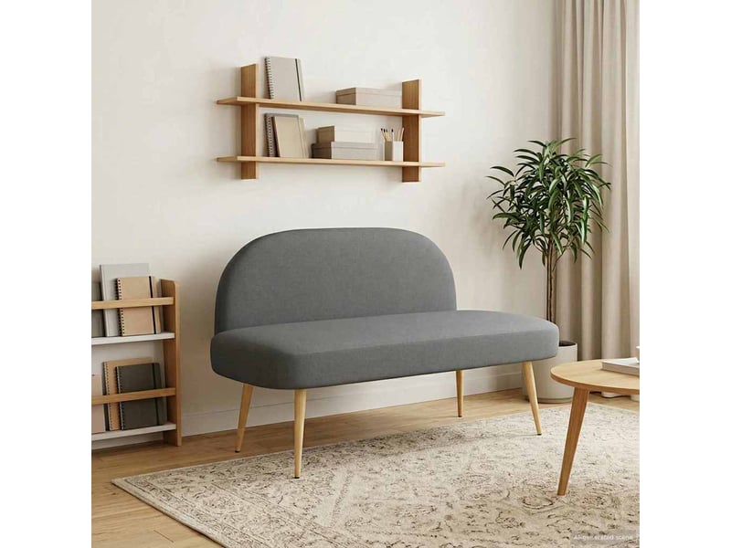  Banc rembourré, banc de lit avec dossier gris foncé 110x60x76 cm shl2960  - Conforama B