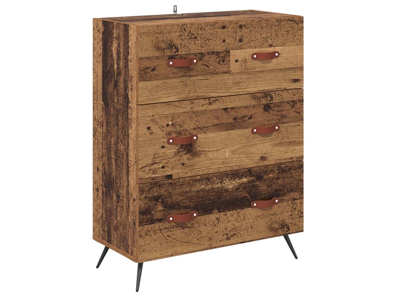  Commode chambre adulte, armoire à tiroirs bois ancien 69,5x34x90 cm bois d’ingénierie  - Conforama A