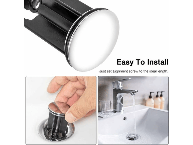  Bouchons d'évier, 2 pièces, universels, de qualité supérieure, pour lavabos, bidets et salle de bain (40 mm)  - Conforama E