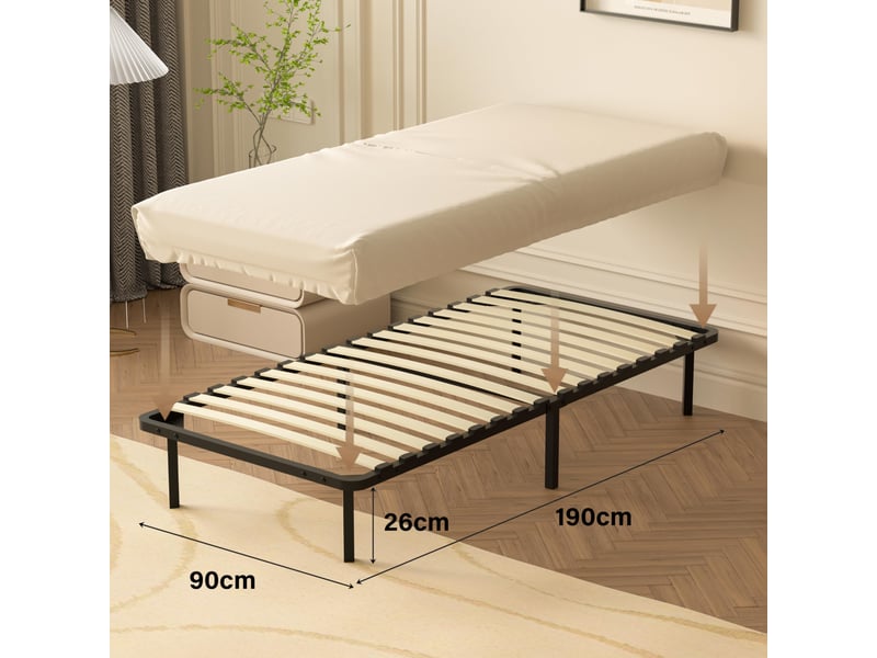  Ensemble matelas ressorts et sommier 90x190, mémoire de forme, ep:25cm  - Conforama B