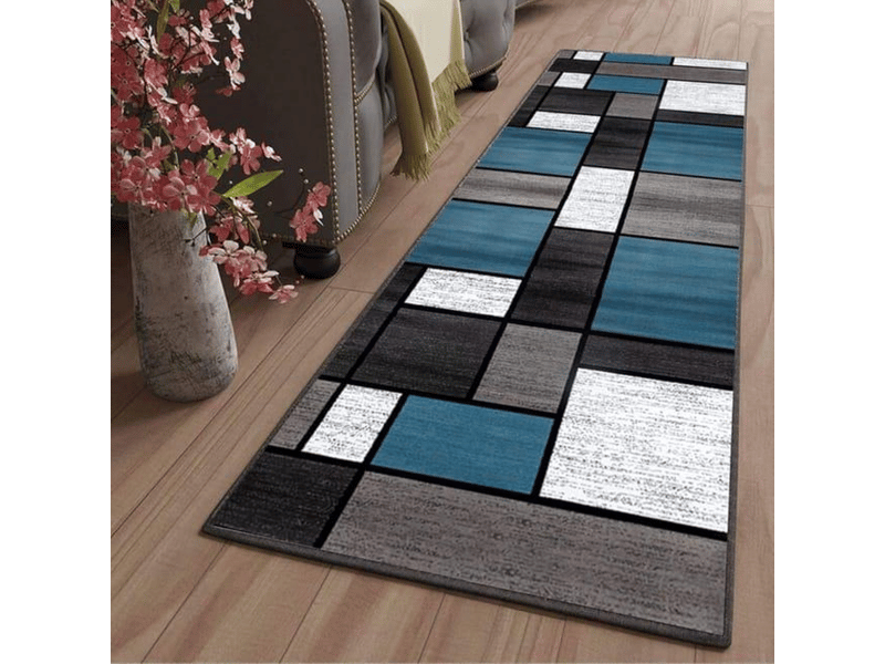  Tapis d'évier de cuisine antidérapant absorbant l'eau motif géométrique moderne tapis de salon chambre adapté à la cuisine 120*240cm  - Conforama A