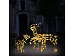 Cordon lumineux de noël 3 pcs rennes 229 led