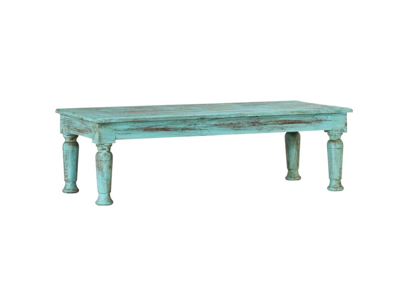 Table basse - table de salon - table à thé 110x50x34 cm bois de récupération massif - Conforama B