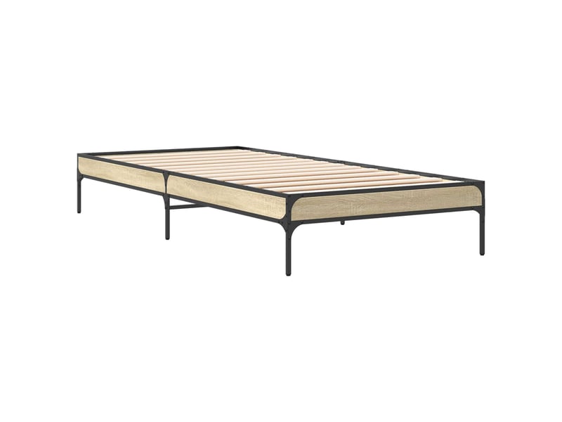  Lit simple- lit adulte -  cadre de lit chêne sonoma 80 x 200 cm bois d'ingénierie  - Conforama B