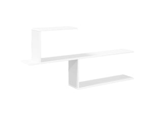 Étagère murale, étagère suspendue blanc 122 x 18 x 60 cm bois d'ingénierie cf42031
