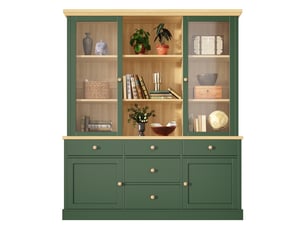 Buffet 1 porte(s) 5 tiroir(s) evarich - 140 cm coloris vert