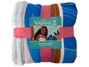 Plaid sherpa vaiana 100 x 150 cm noir rouge