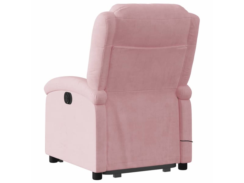 Fauteuil de massage inclinable, fauteuil relax rose velours shl77158 - Conforama D
