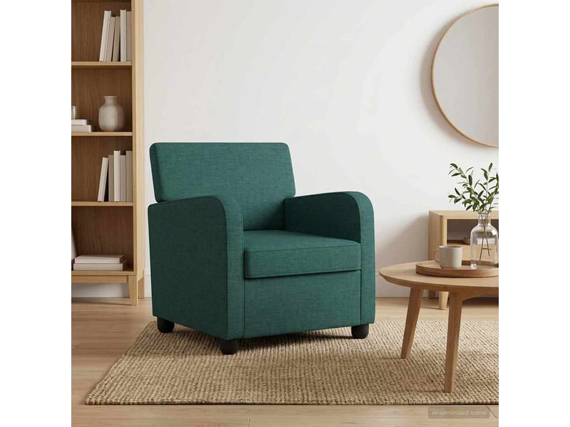  Vidaxl fauteuil vert foncé tissu  - Conforama B