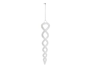 Suspension de sapin torsadé en verre brillant 19 cm