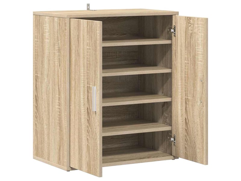  Meuble à chaussures, armoire à chaussures 60x35x70 cm chêne sonoma 5 paires de chaussures  - Conforama E