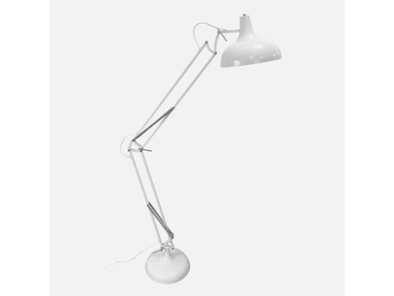  Lampadaire fabrilamp malik e27 coloris blanc 163 x 30 x 80 cm 161441001 - Conforama E