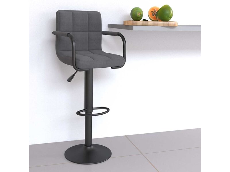  Tabouret de bar, chaise de bar gris clair tissu shl63142  - Conforama B
