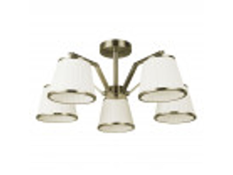  Fabrilamp trebol, lampe classique, 5xe14, cuir et beige, 24 x 59 x 59 cm 151655014 - Conforama B