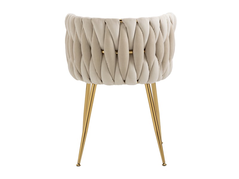  Lot de 2 chaises velours avec pieds dorés assise rembourrée confortable salon bureau  - Conforama E