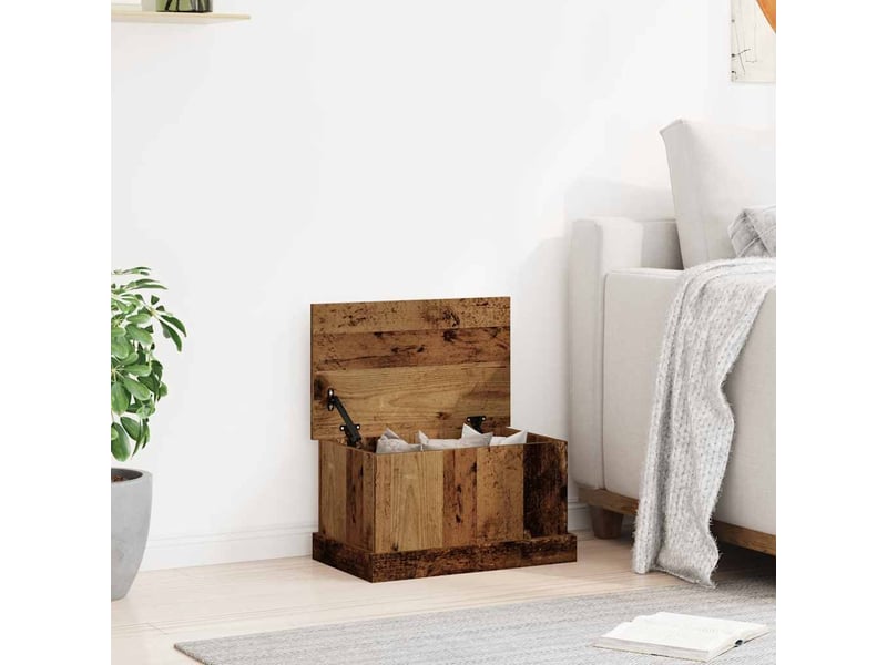  Boîtes de rangement vieux bois 30x50x28 cm bois d'ingénierie  - Conforama C