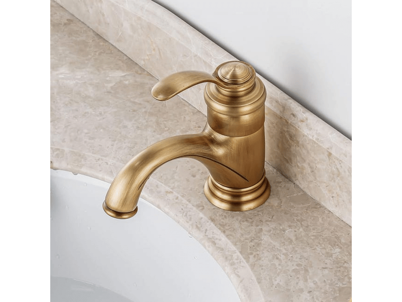  Robinet de salle de bain ancien, mitigeur de lavabo rétro, robinet de salle de bain en laiton brossé au charme nostalgique  - Conforama D