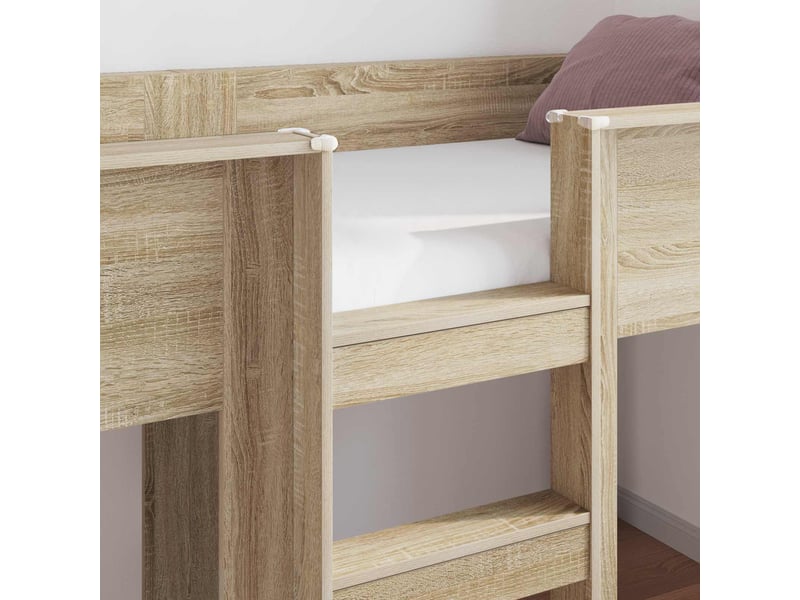  Lit superposé pour enfants - lit jeune chêne sonoma 80 x 200 cm  - Conforama C
