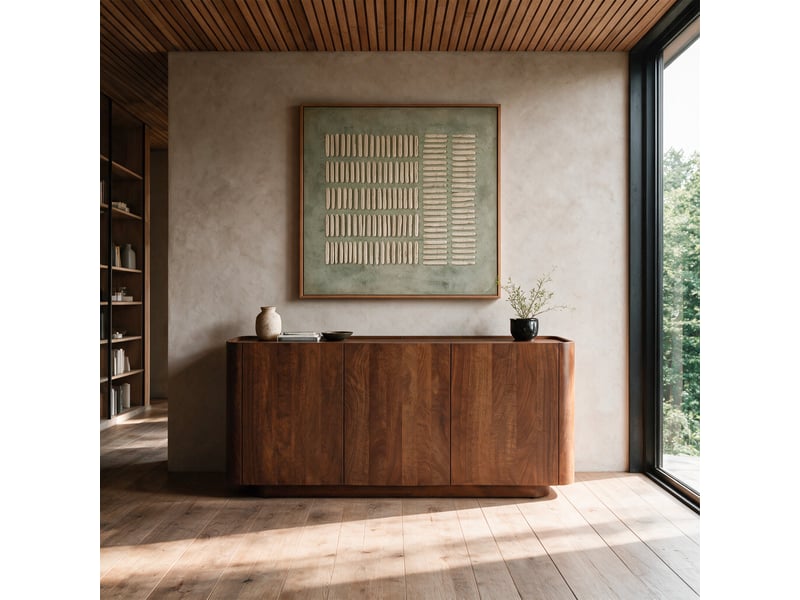  Buffet en bois de manguier finition noyer-aldo Aldo - Conforama E