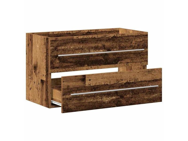  Meuble sous-vasque salle de bain en bois ancien 80x38.5x48cm bois d'ingénierie  - Conforama E