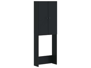 Armoire de toilette, meuble de toilette breda noir 66x25.5x190 cm