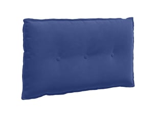 Coussin de dos, coussin de dossier bleu police 80 x 50 cm tissu en velours côtelé cf54573
