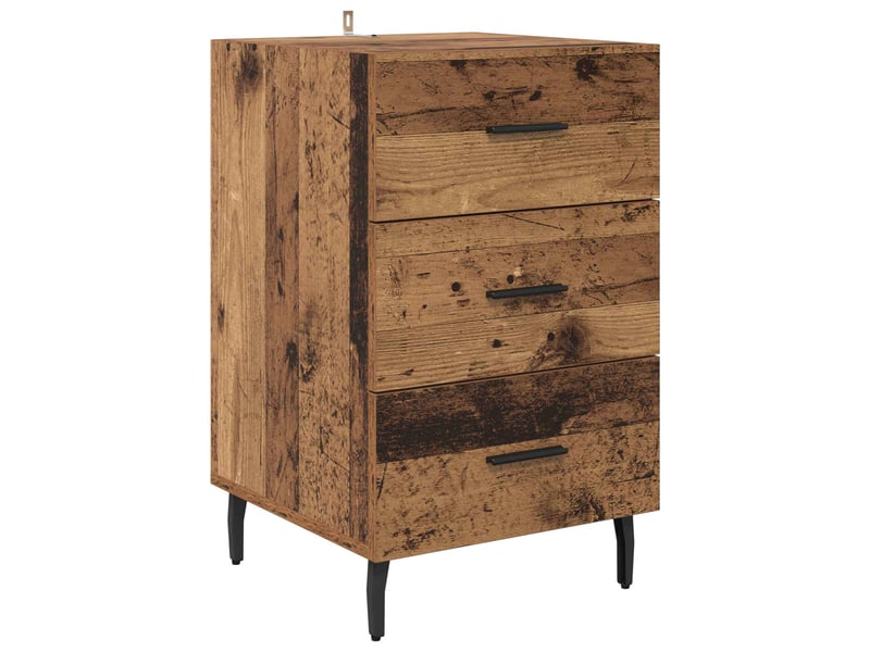  Table de chevet - cabinet de chevet - table de nuit bois ancien 40 x 40 x 66 cm bois d'ingénierie  - Conforama A