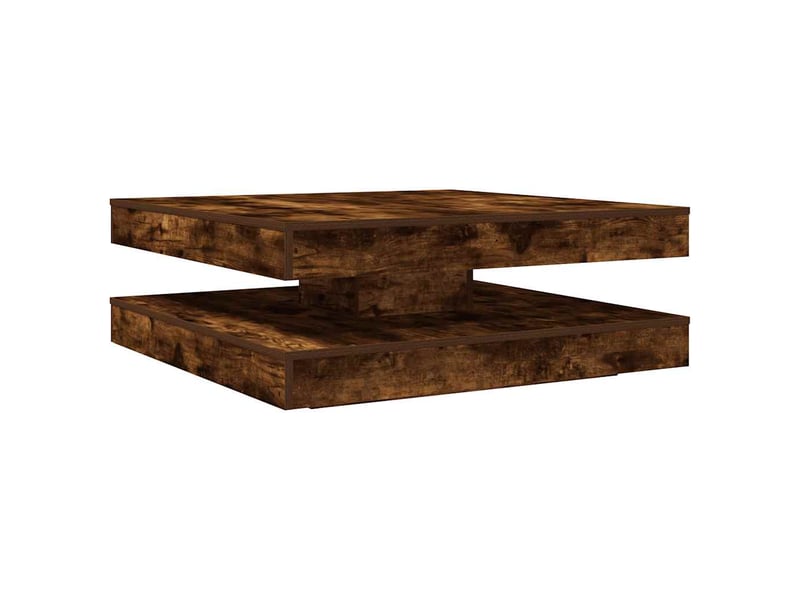  Table basse | table de salon rotative à 360 degrés chêne fumé 90x90x34,5 cm  - Conforama B