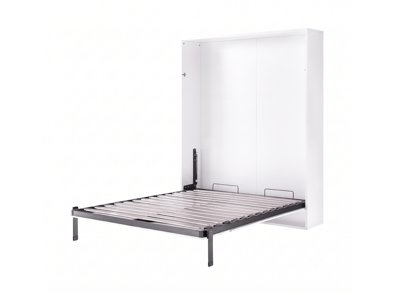 Lit mural escamotable blanc 160x200 cm - armoire lit à ouverture manuelle - matelas nuage 160x200 cm PACK-LTM01WB+M101 160/200 - Conforama A