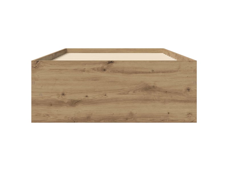 Lit simple- lit adulte - cadre de lit chêne artisanal 80 x 200 cm bois d'ingénierie - Conforama C