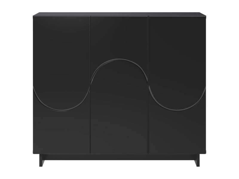 Buffet - bahut - meuble de rangement noir 85,5 x 31 x 75 cm bois d'ingénierie  - Conforama D