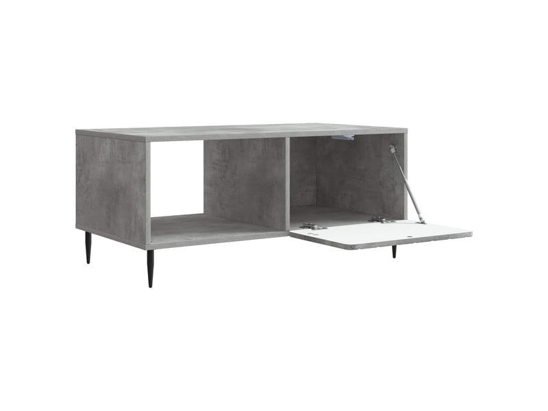  Table basse - table de salon - table à thé gris béton 90 x 50 x 40 cm bois d'ingénierie  - Conforama D